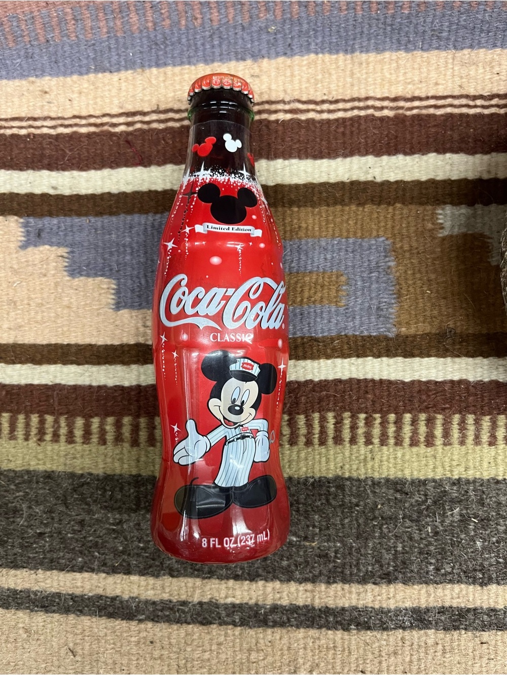 Coca-Cola Red Mickey Mouse Limited Edition 75th Anniversary Collectible Bottle